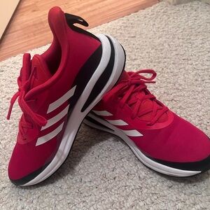 Adidas “big” kid size 6 red sneakers